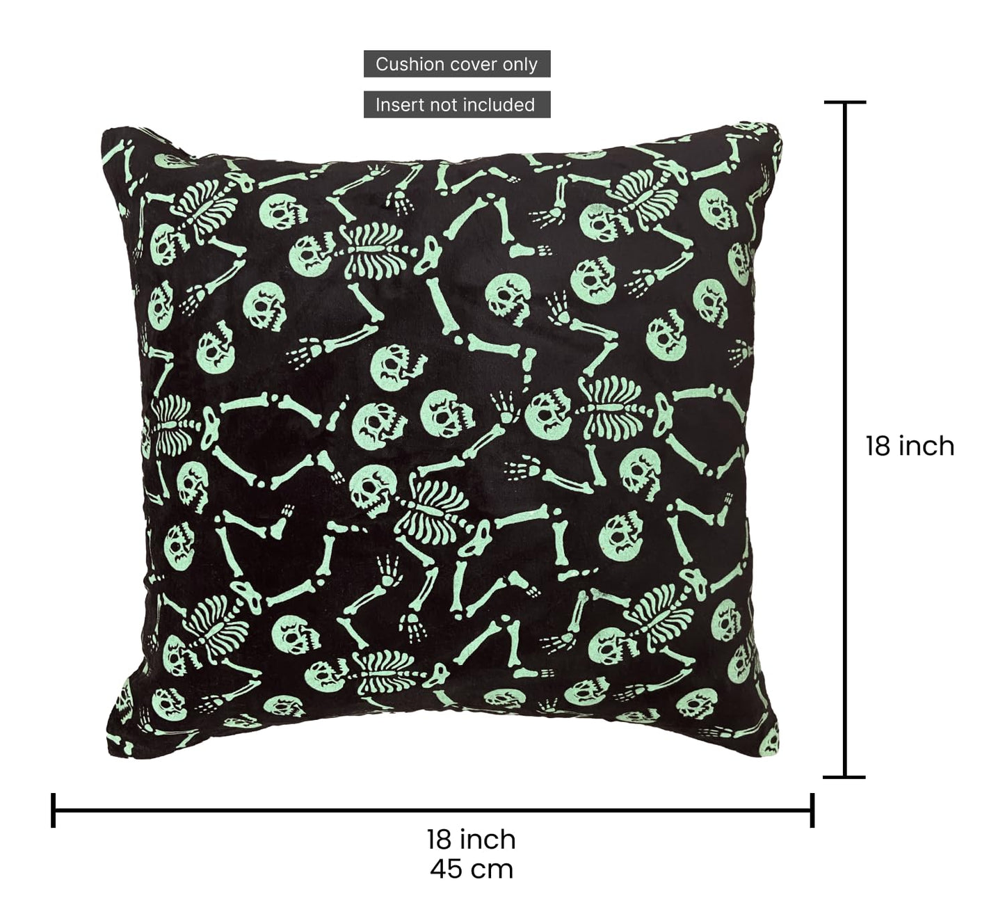 Black Cushion Cover 18"x18"