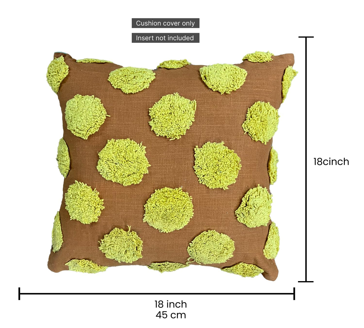 Dark Orange Cushion Cover 18"x18"
