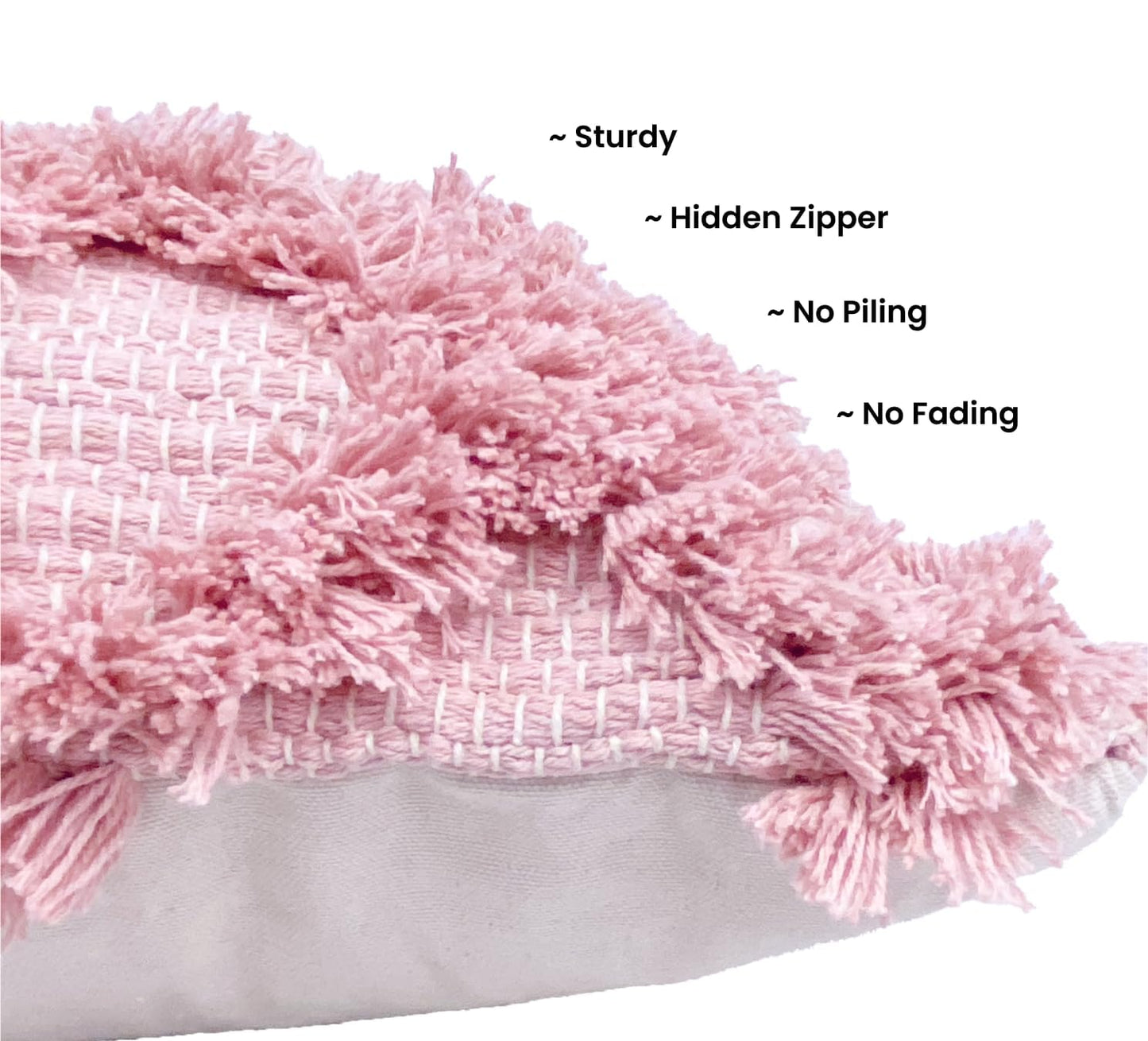 Pure Cotton Beige Multi Throw & Pink Cushion Cover