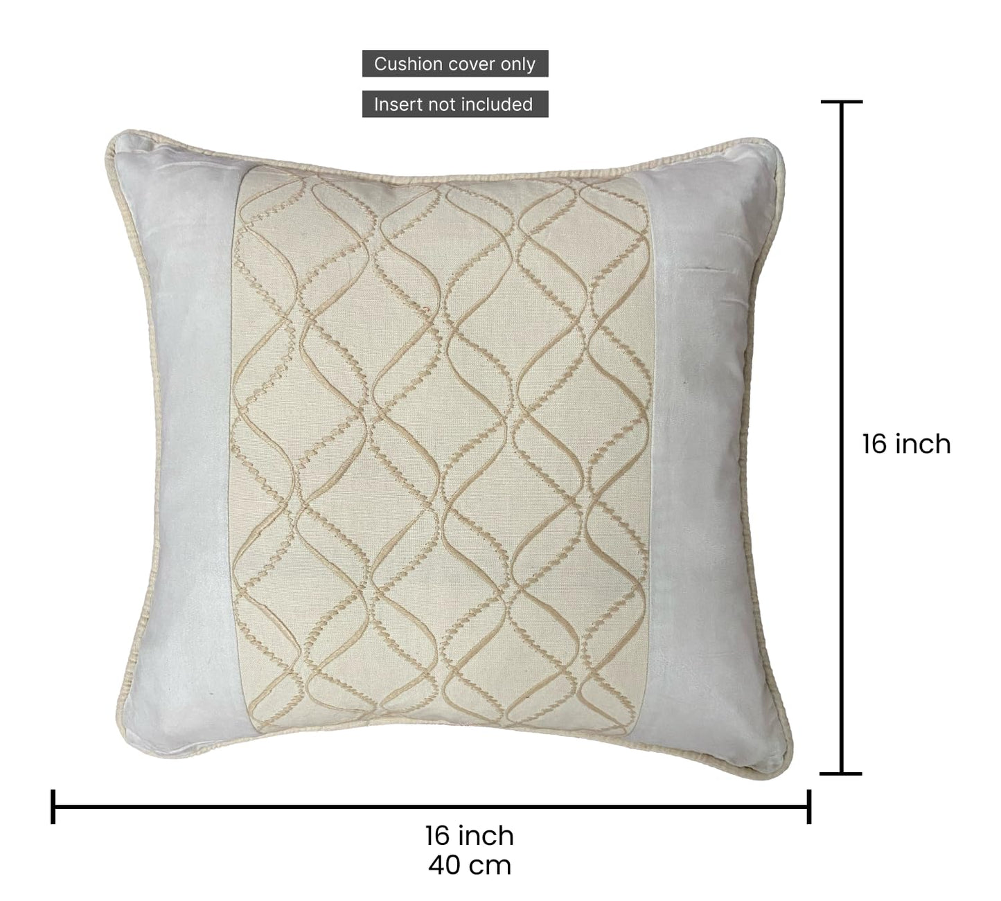 Cream Cushion Cover 16"x16"