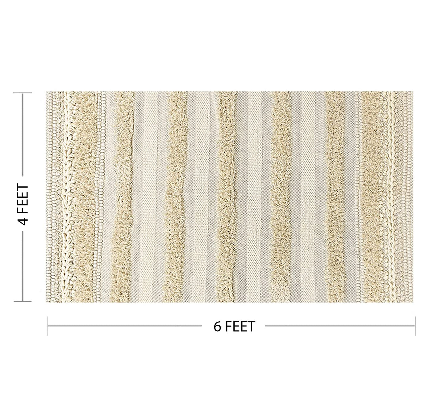 Vintage Cream & Beige Floor Carpet