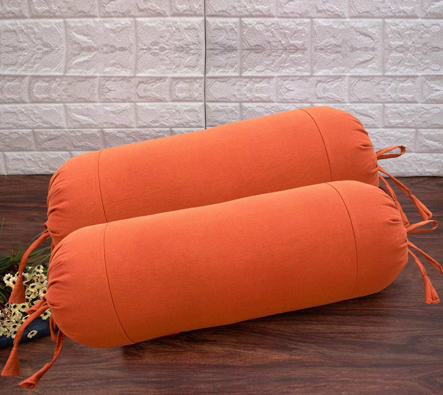 Orange Bolster Cover (Pack of 2)