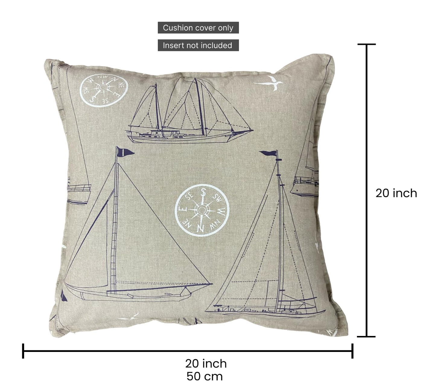 Dark Beige Cushion Cover 20"x20"