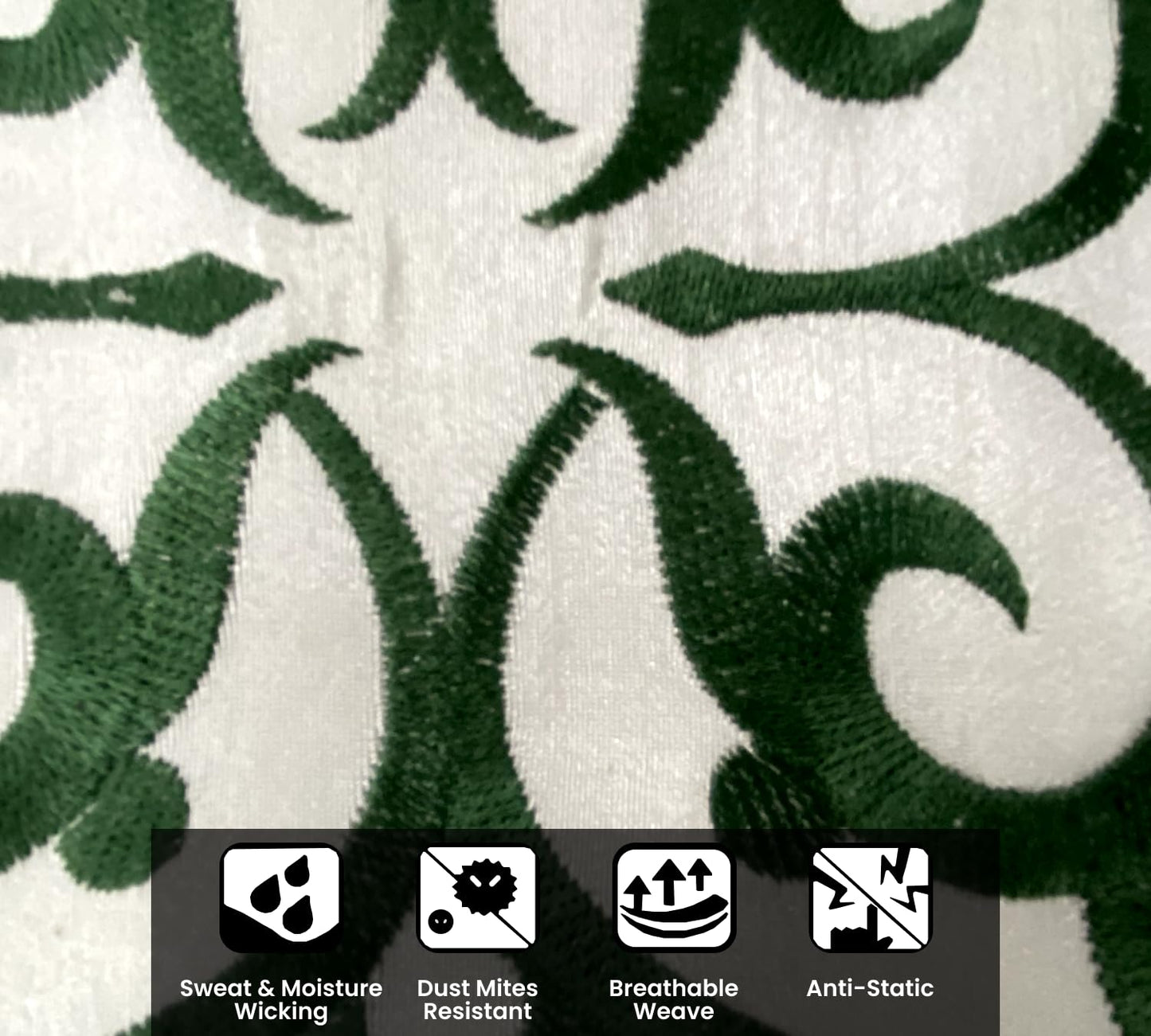 Beige & Green Cushion Cover 18"x18"