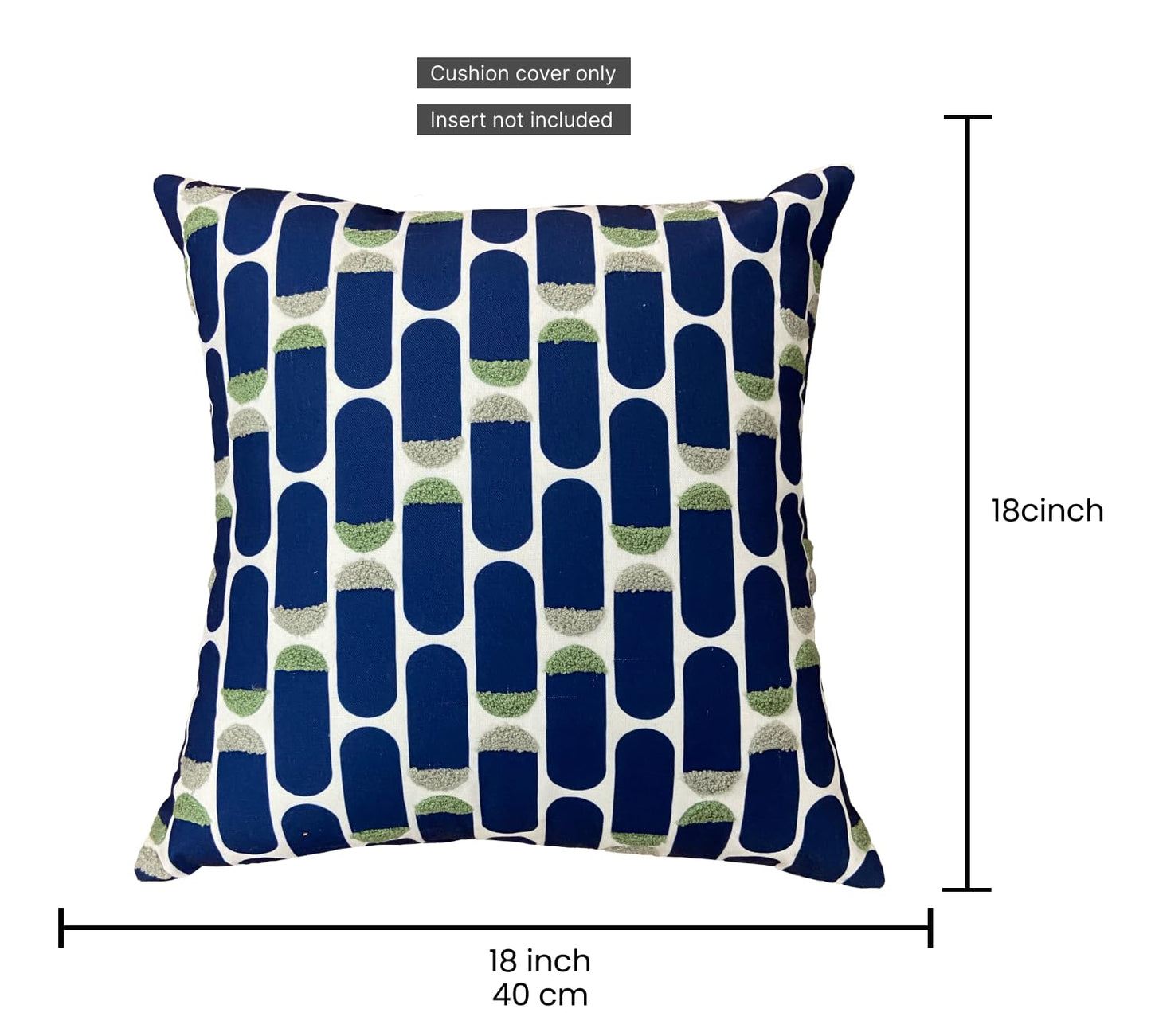 Blue Cushion Cover 18"x18"
