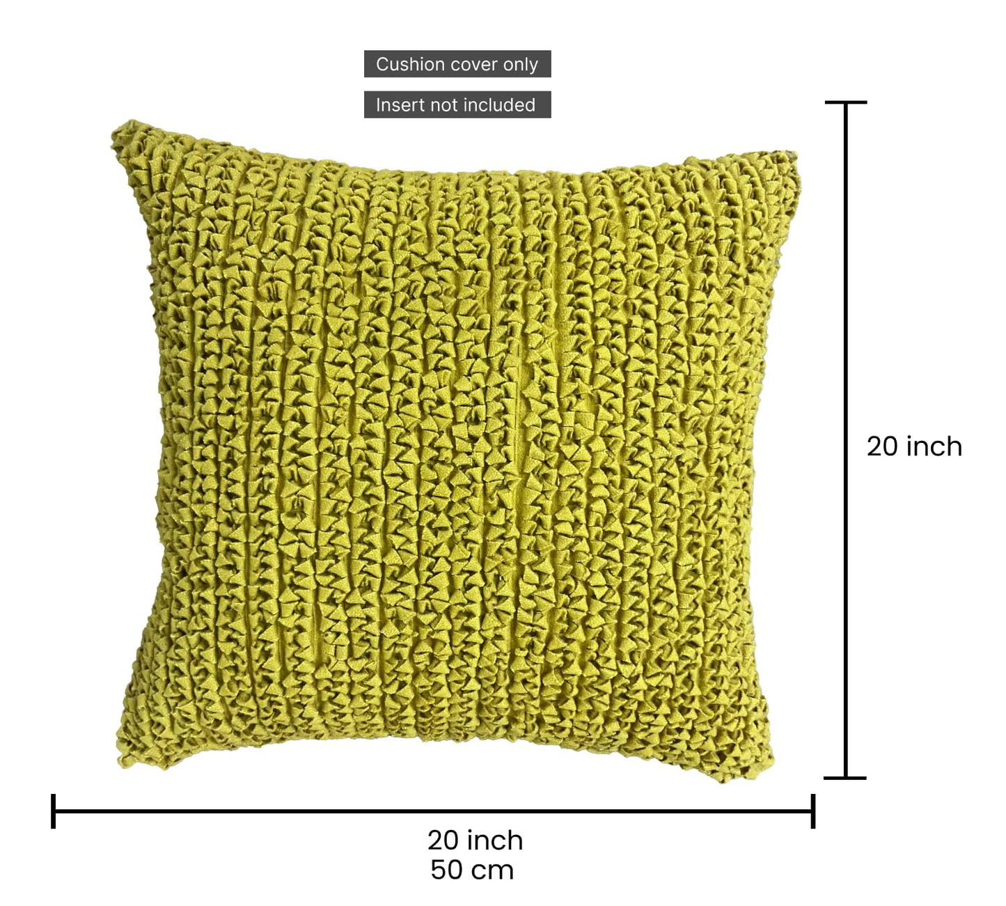 Lemon Green Cushion Cover 20"x20"