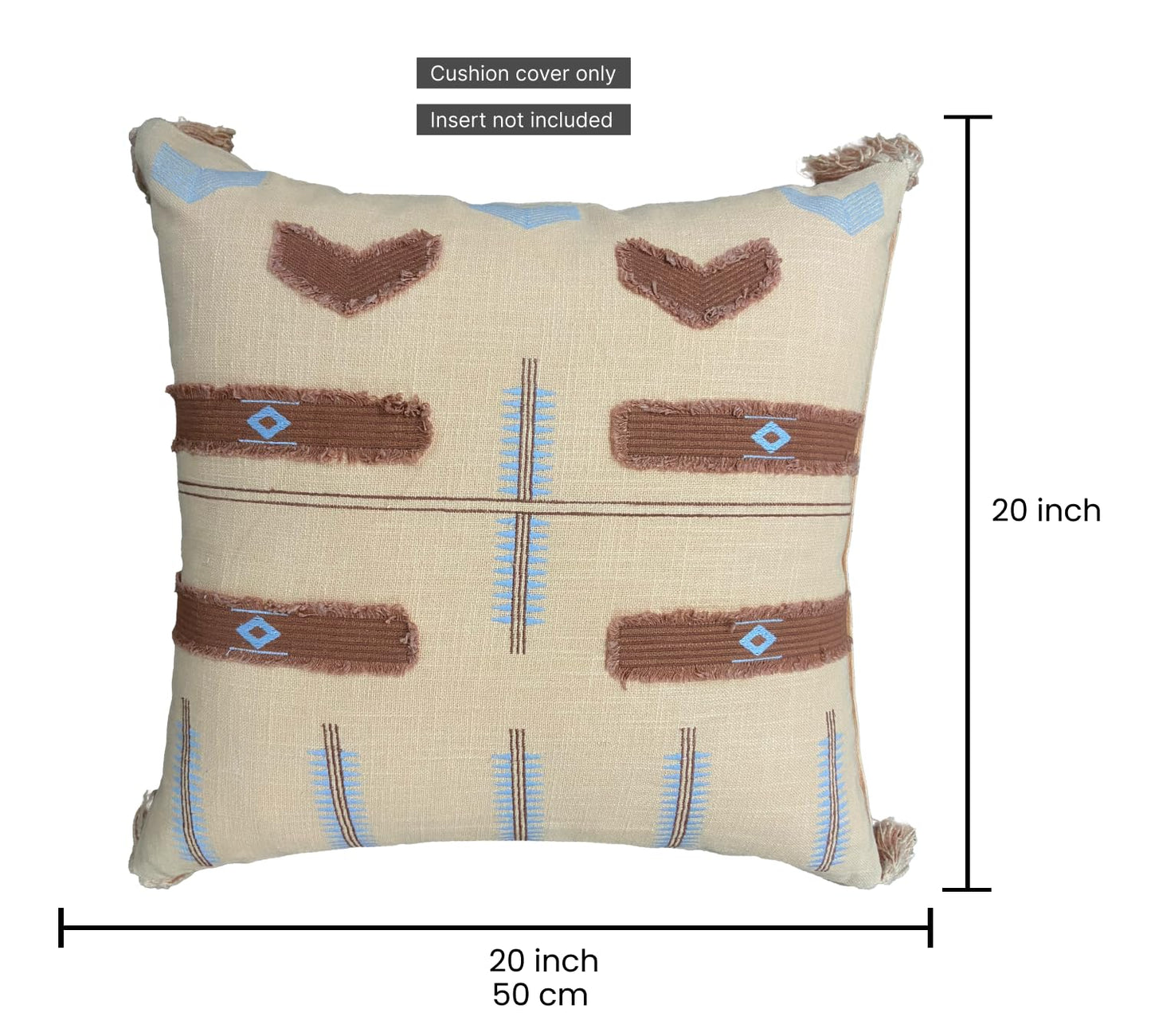 Ivory Cream Cushion Cover 20"x20"