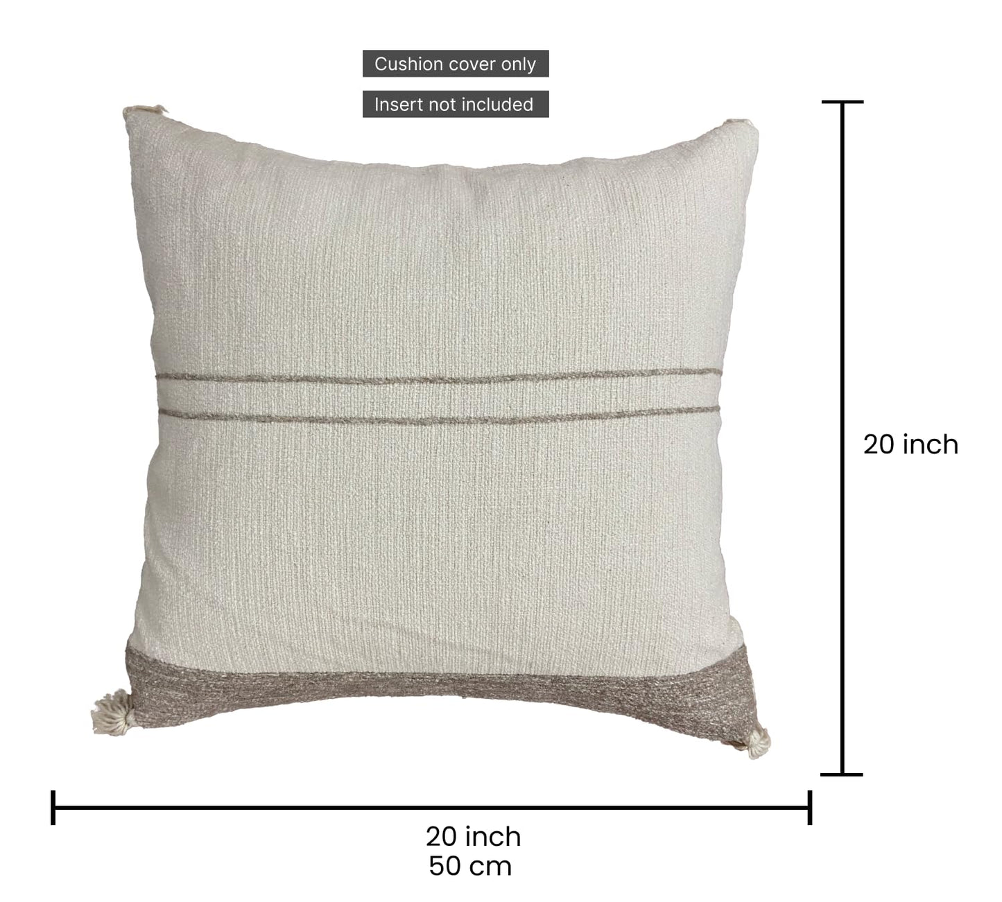 Cream Cushion Cover 20"x20"