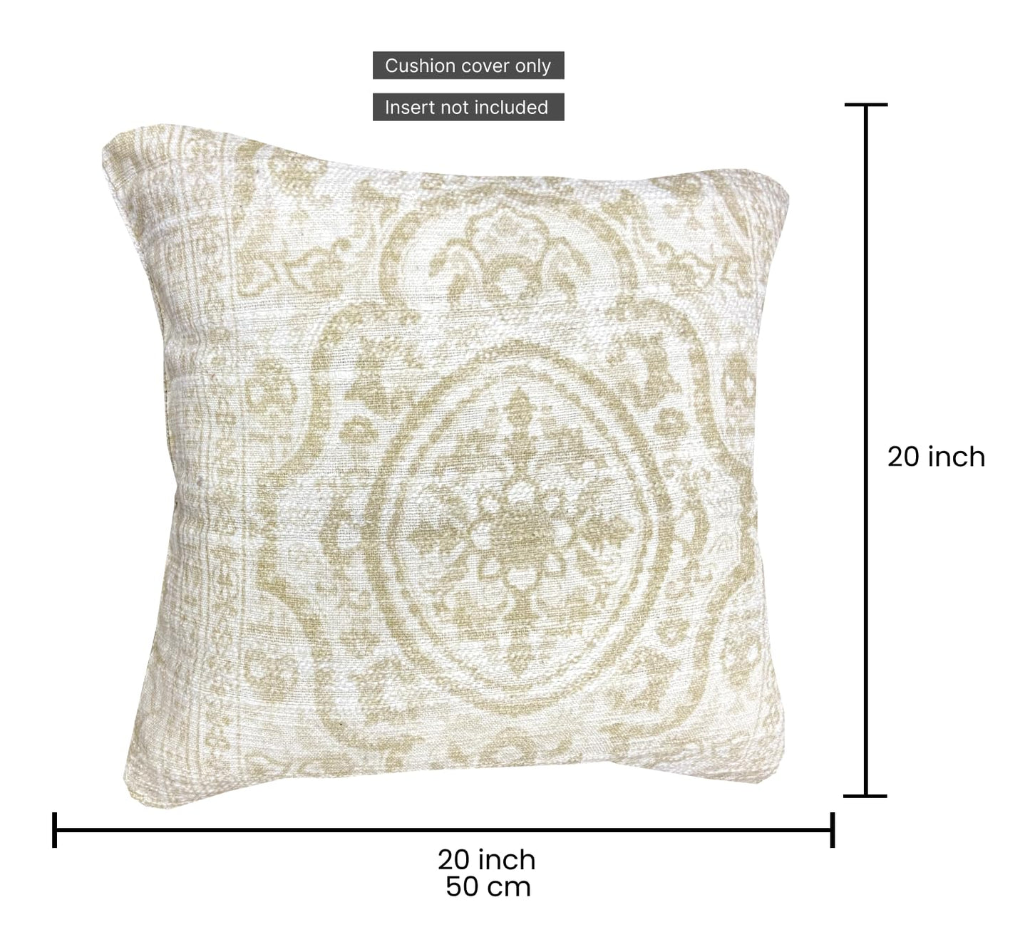 White Cushion Cover 20"x20"