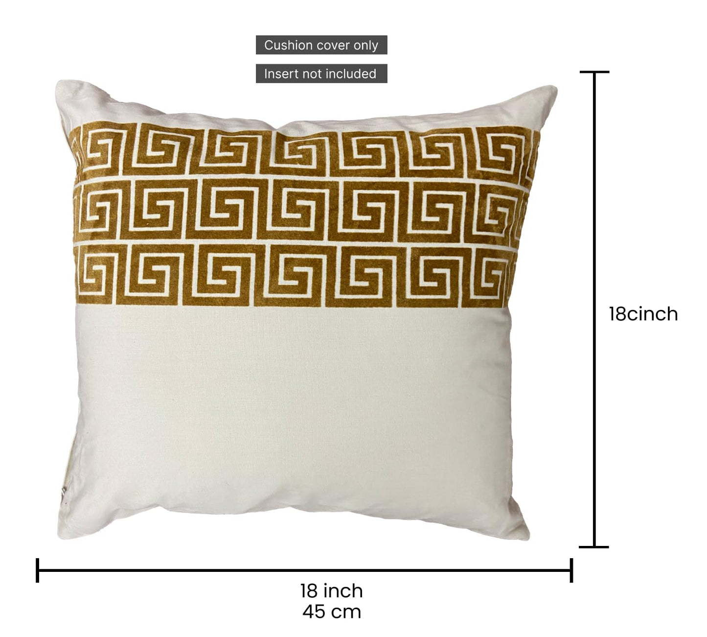 Beige Cushion Cover 18"x18"