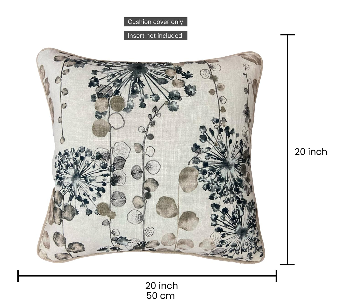 Cream Multi Cushion Cover 20"x20"