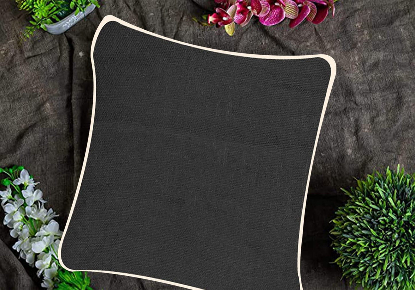 Charcoal Black Cushion Cover 22"x22"