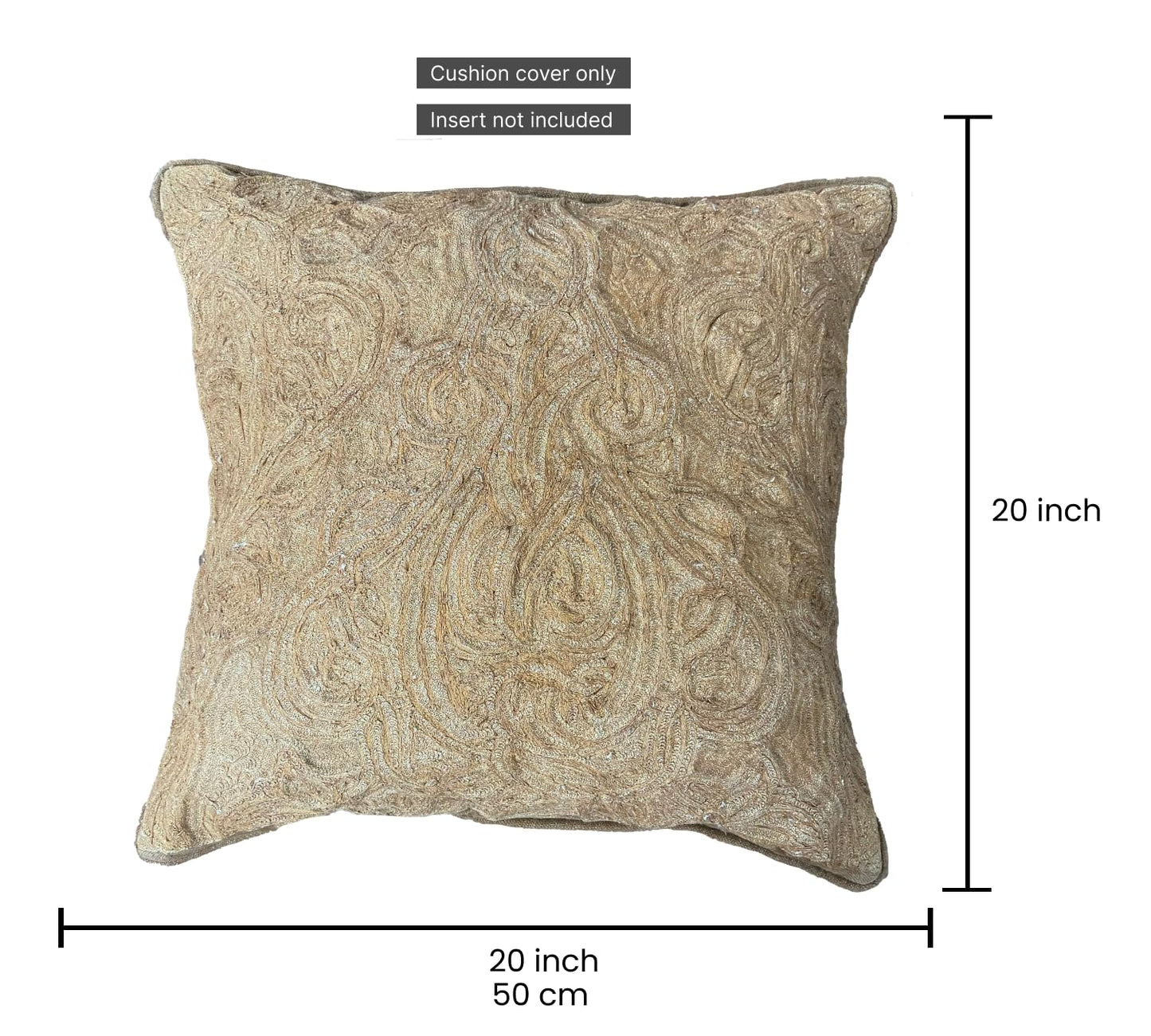Golden Cushion Cover 20"x20"