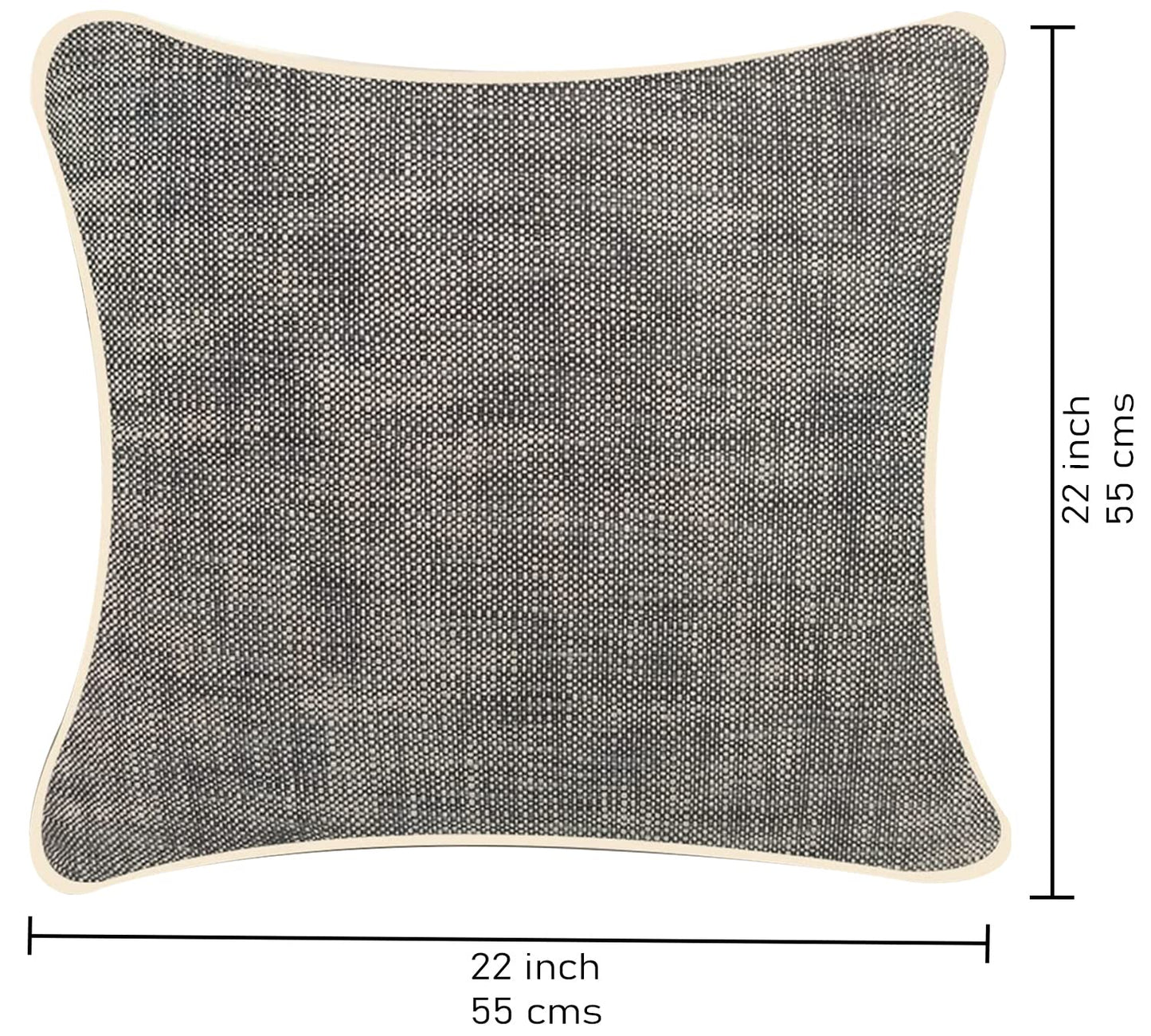 Lead Black Cushion Cover 22"x22"