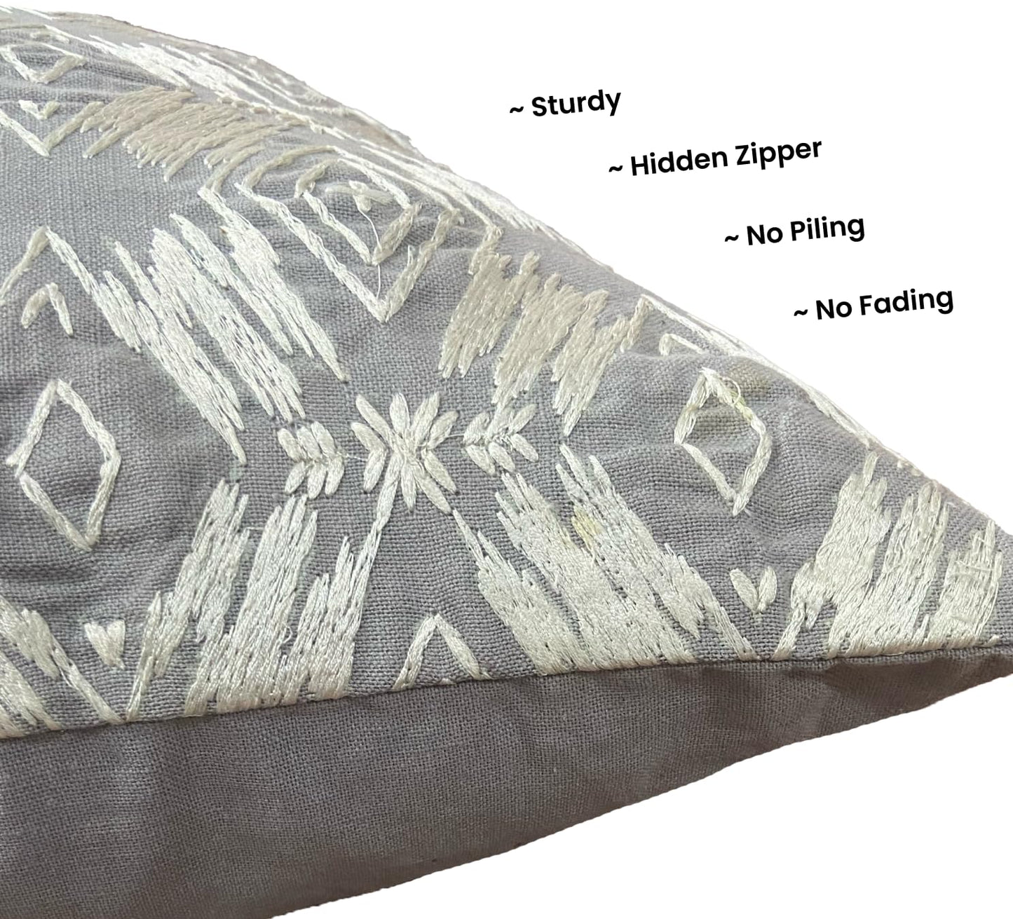 Grey & White Cushion Cover 20"x20"