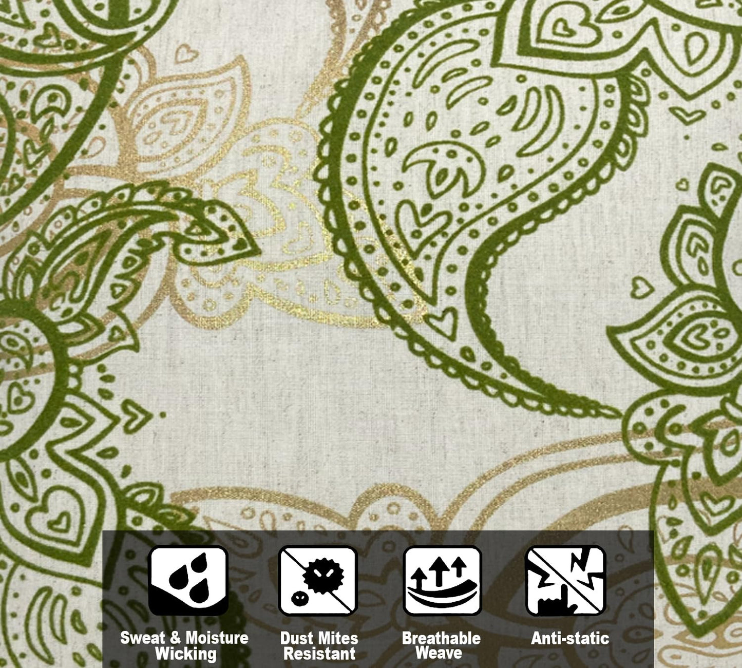 White Green Cushion Cover 16"x16"
