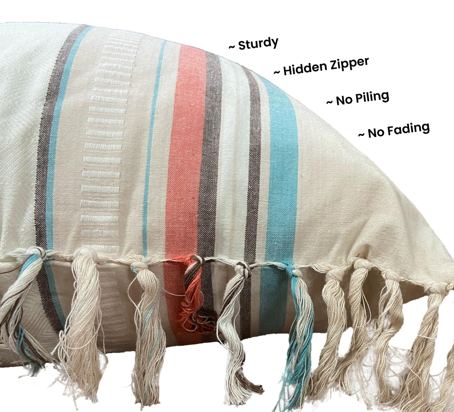 Beige Multi Cushion Cover 18"x18"