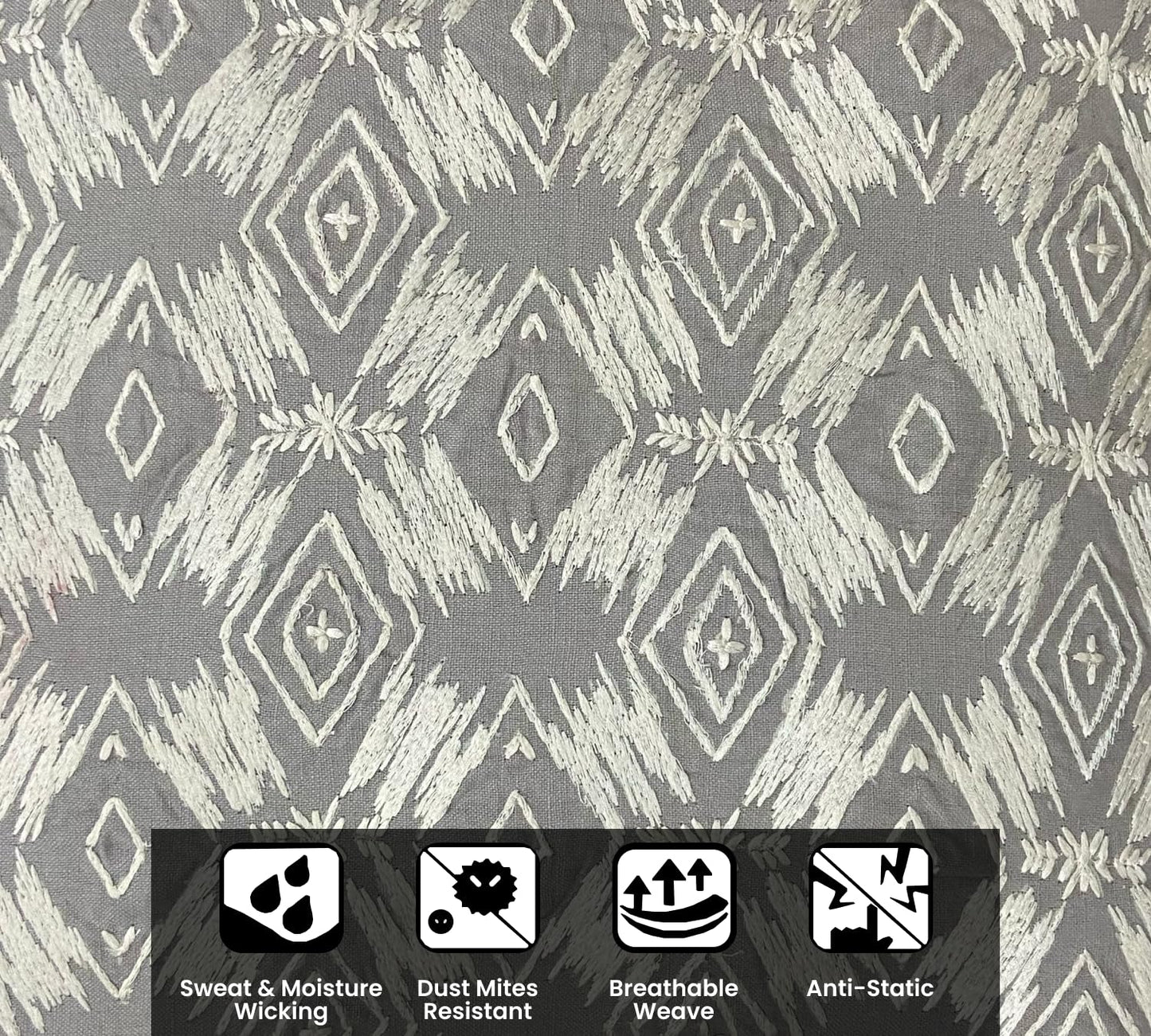 Grey & White Cushion Cover 20"x20"