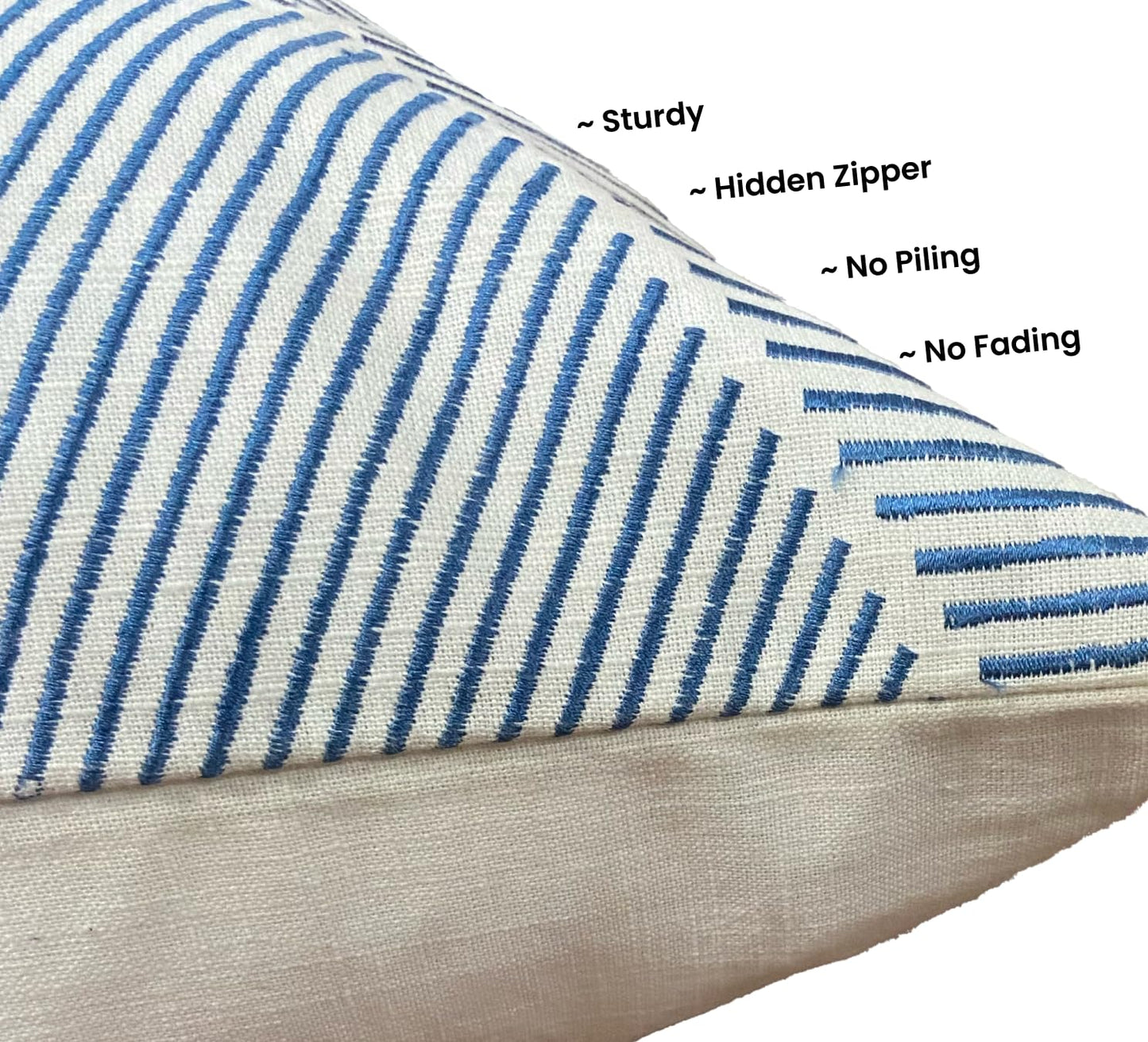 Cream Blue Cushion Cover 20"x20"