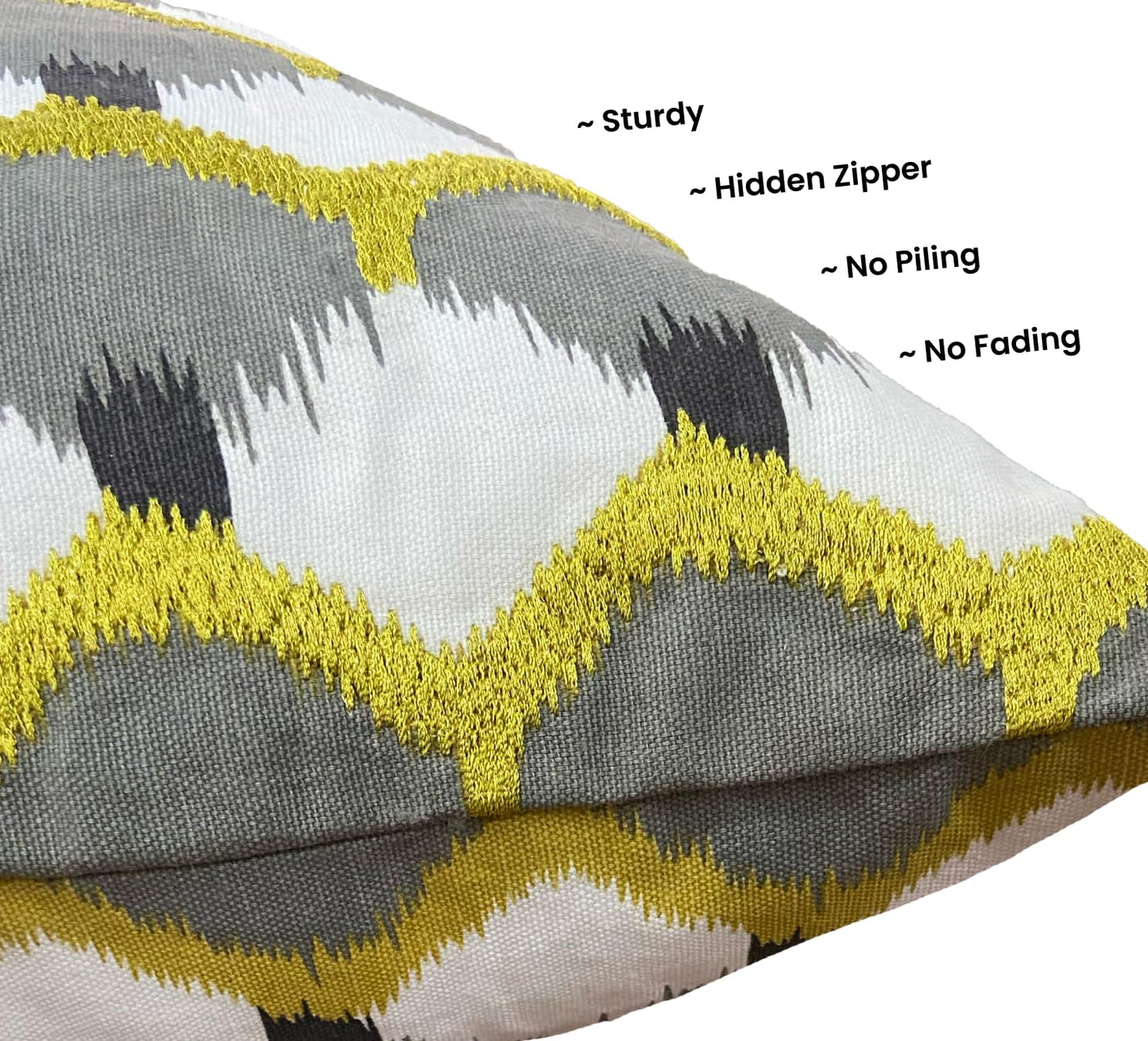 White & Grey Cushion Cover 20"x20"