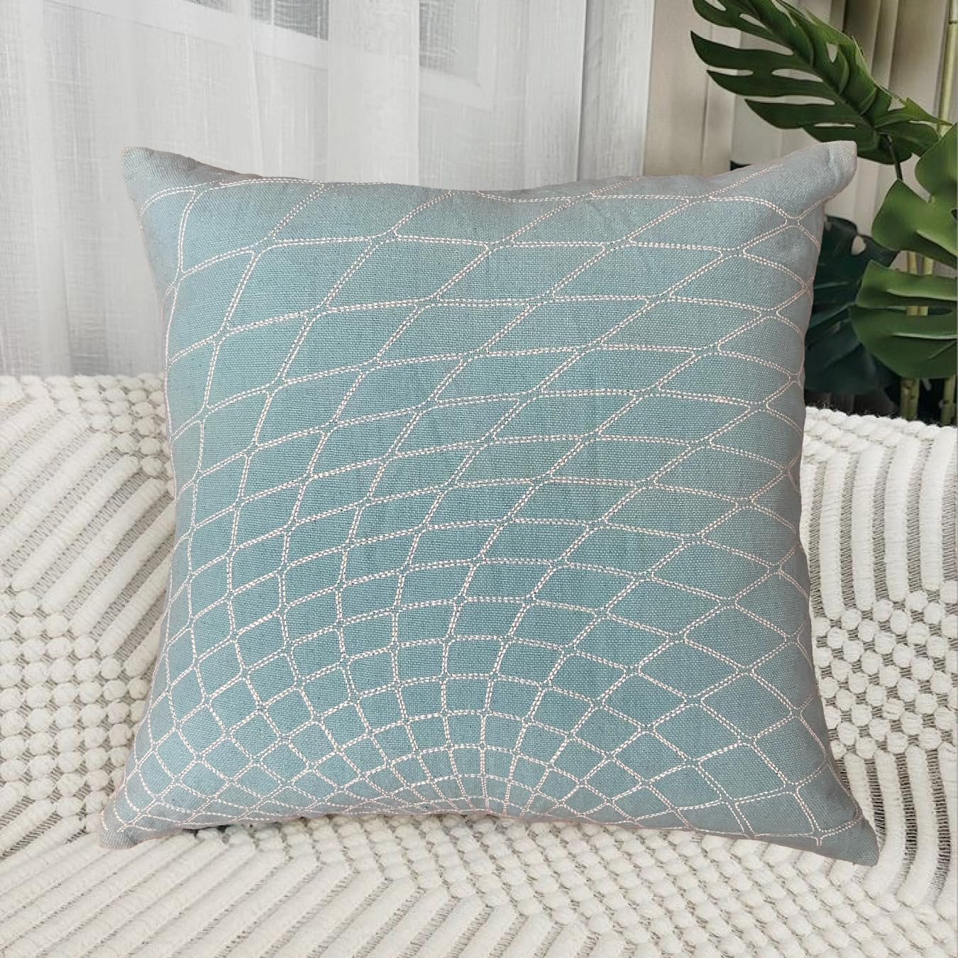 Coral Blue Cushion Cover 20"x20"