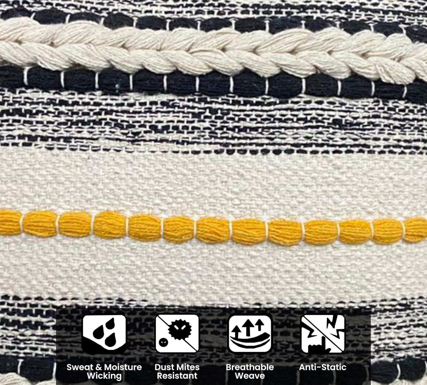 Beige & Yellow Cushion Cover 16"x16" Pack of 2