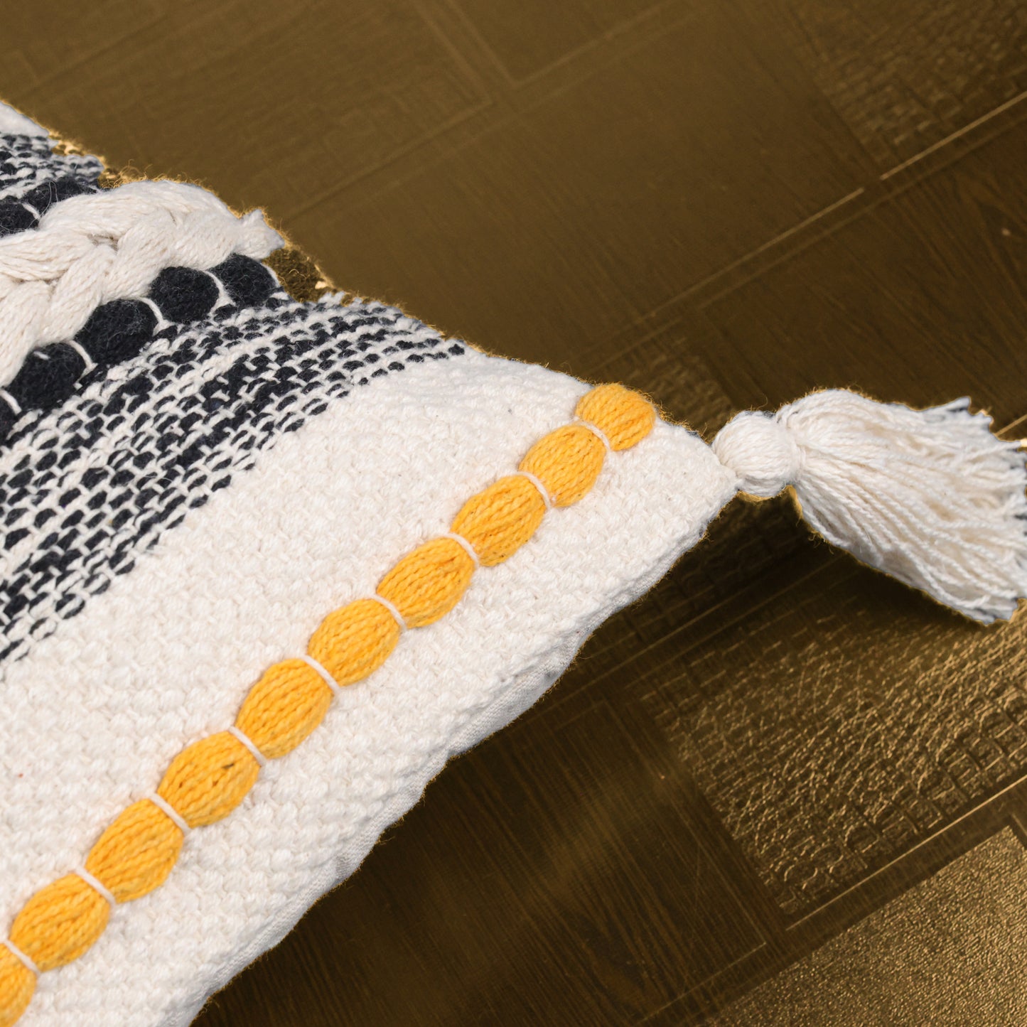 Beige & Yellow Cushion Cover 16"x16" Pack of 2