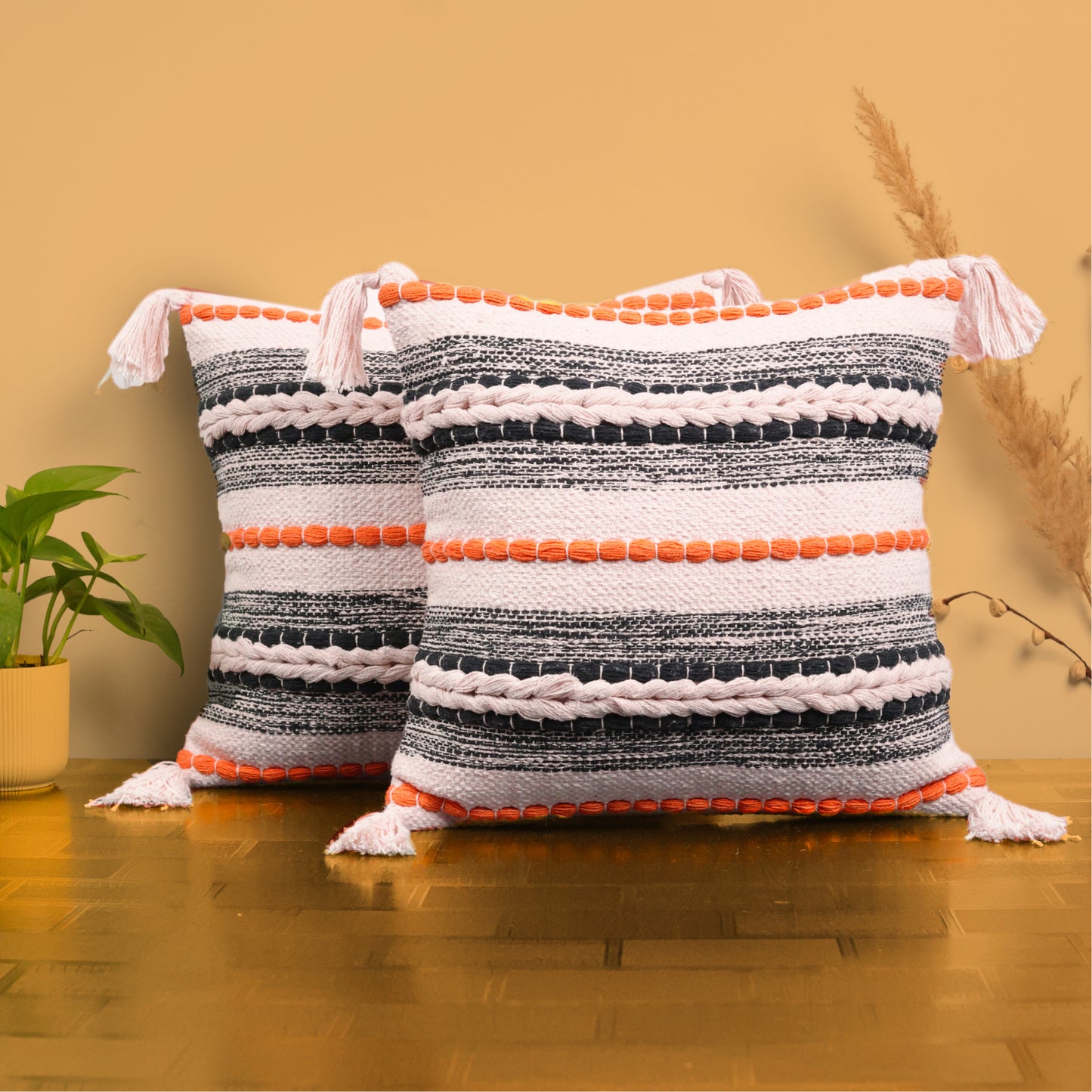 Flaming Orange Cushion Cover 16"x16"