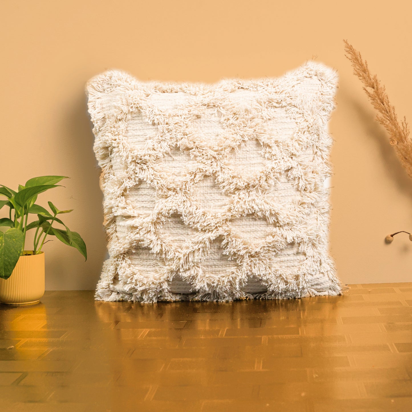 Jasmine Cream Cushion Cover 18"x18"