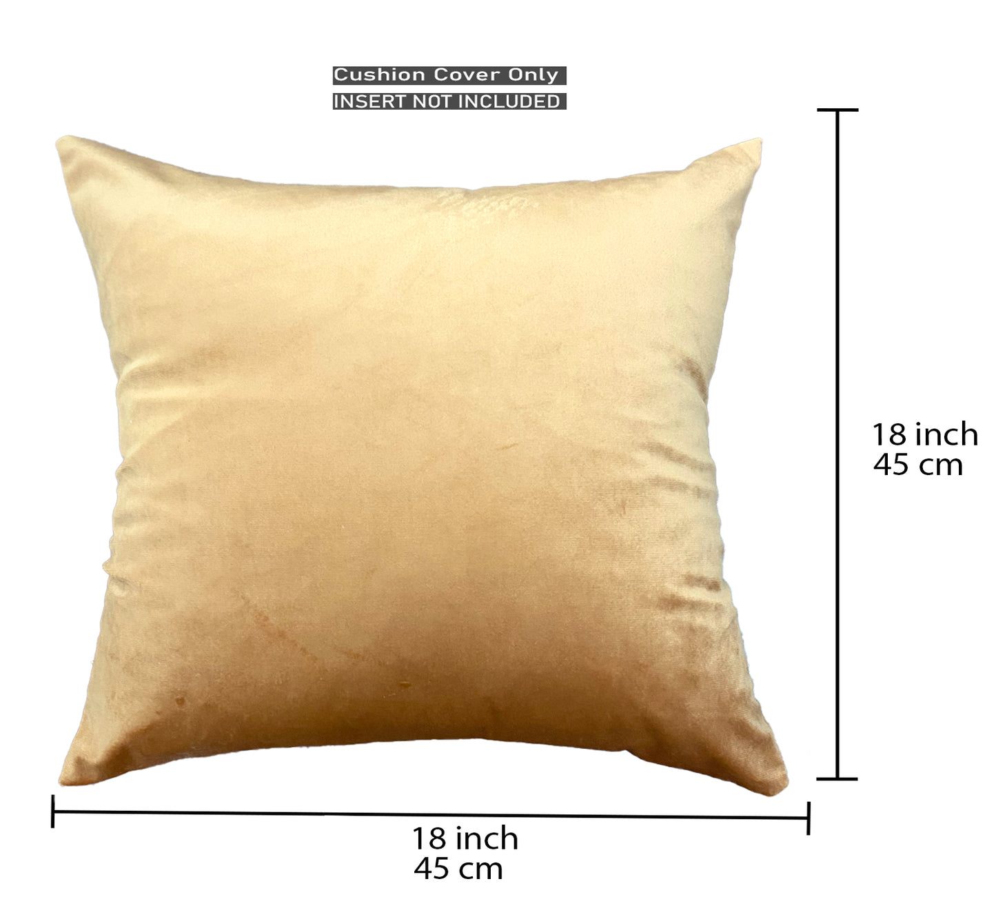 Light Orange Cushion Cover 18"x18" (Pack of 2)
