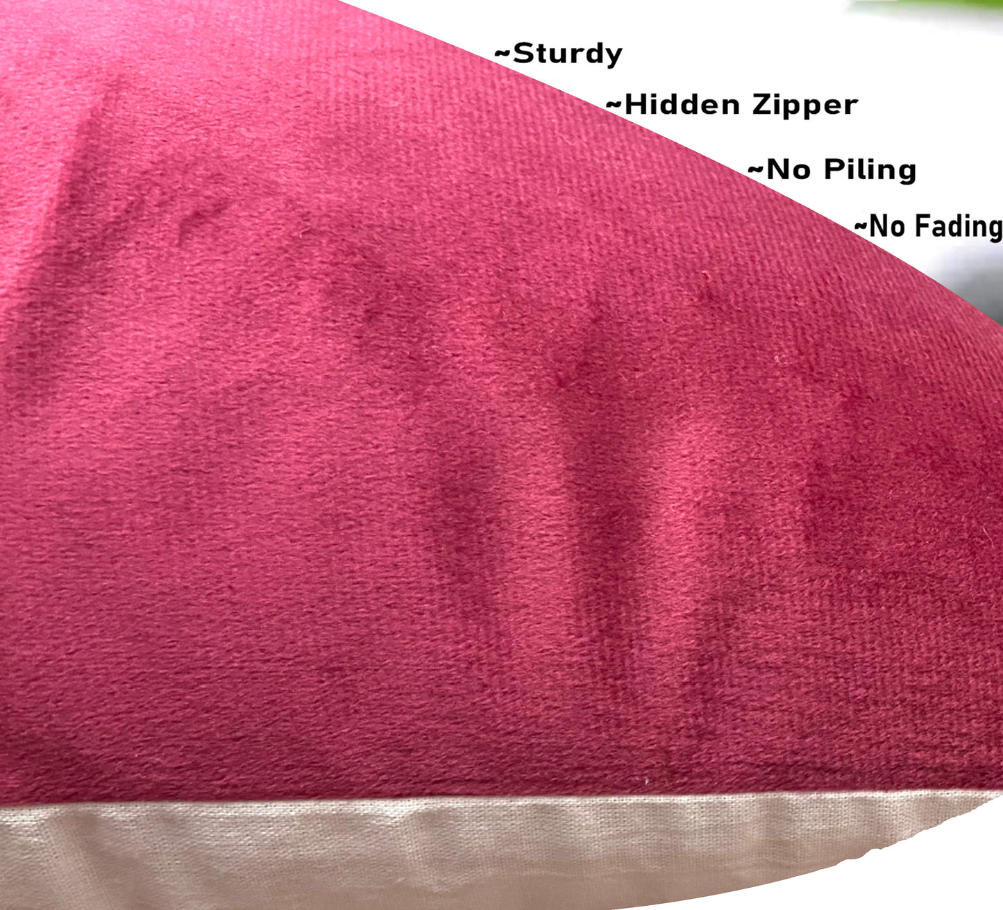 Dark Pink Cushion Cover 18"x18" (Pack of 2)