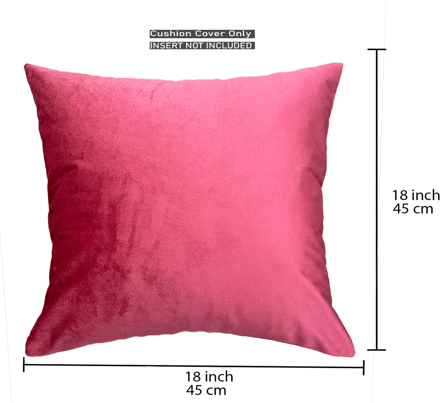 Dark Pink Cushion Cover 18"x18" (Pack of 2)