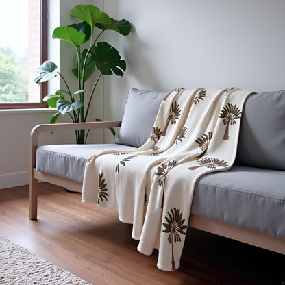 Pure Slub Cotton Vista White Sofa Throw