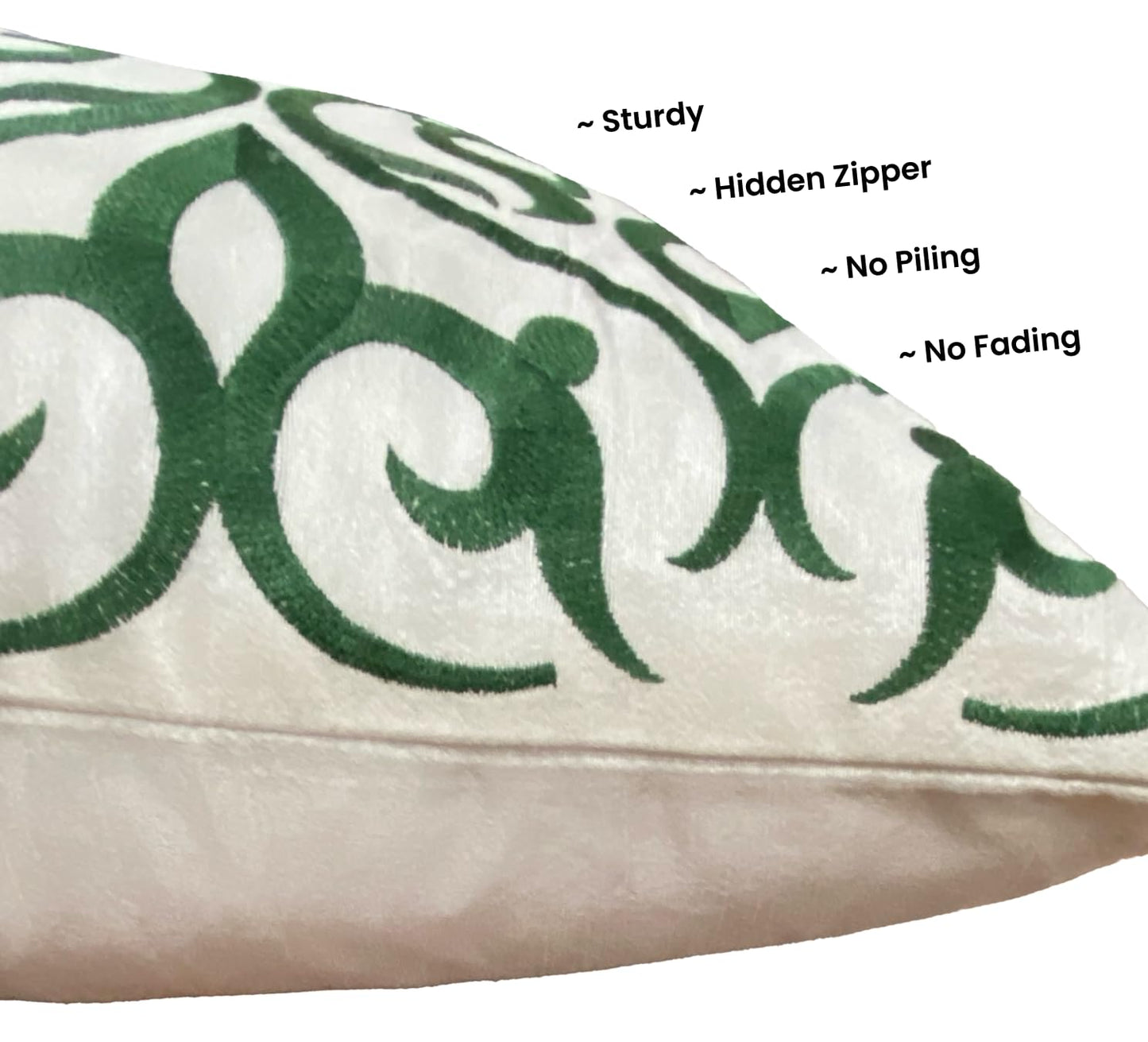 Beige & Green Cushion Cover 18"x18"
