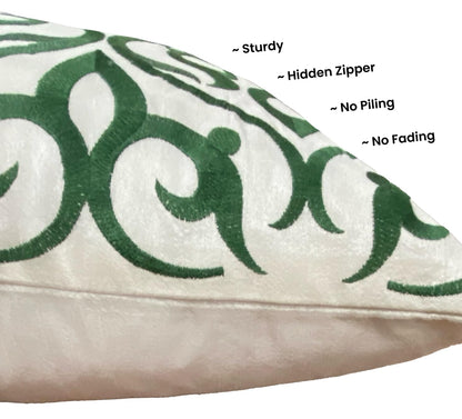 Beige & Green Cushion Cover 18"x18"