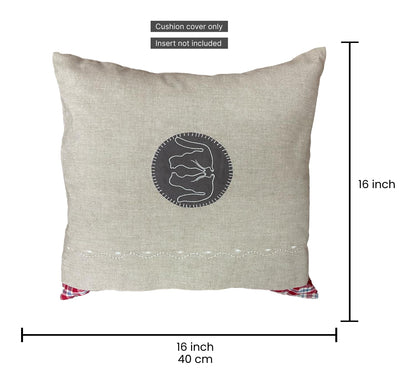 Dark Beige Cushion Cover 16"x16"