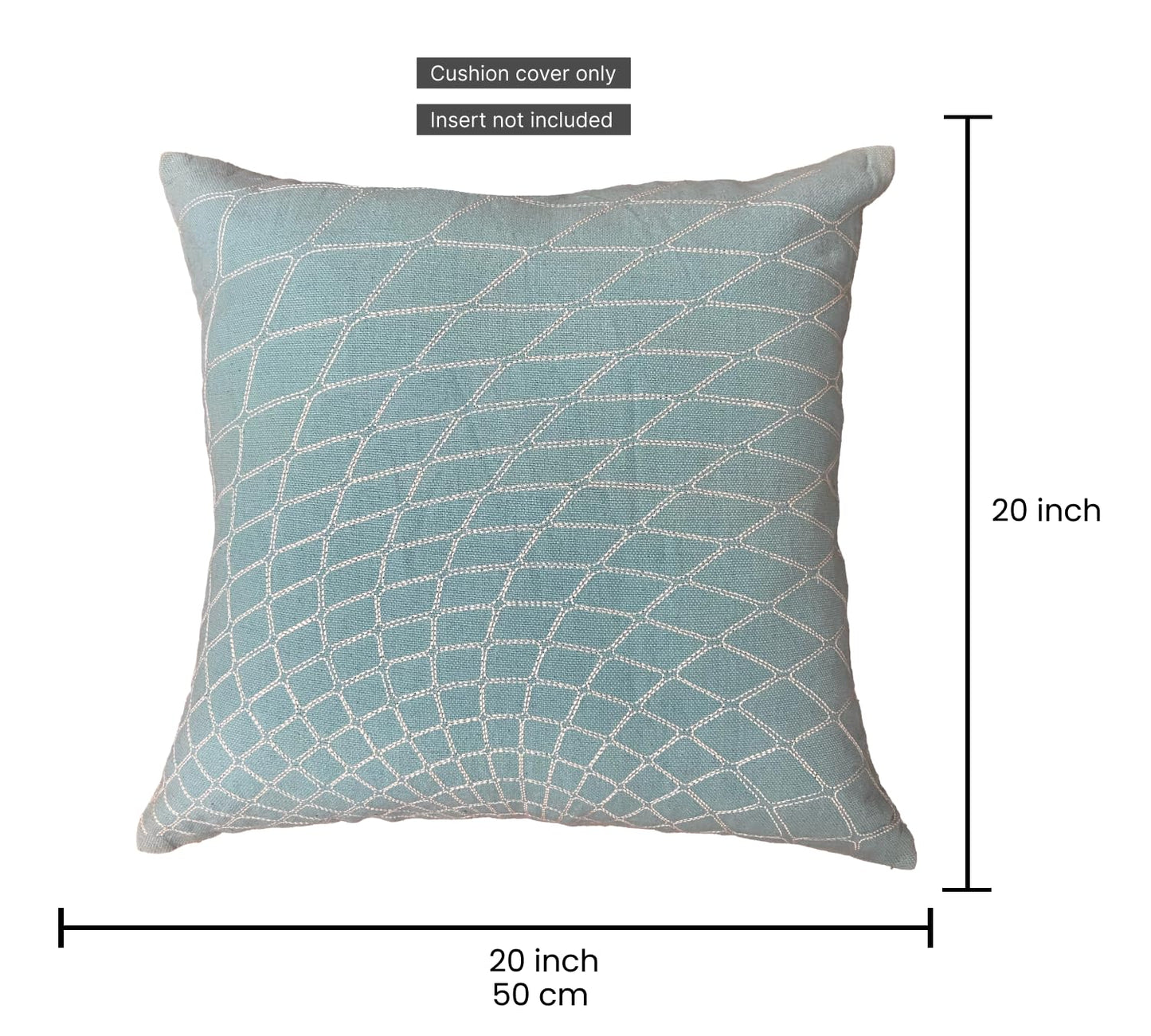 Coral Blue Cushion Cover 20"x20"