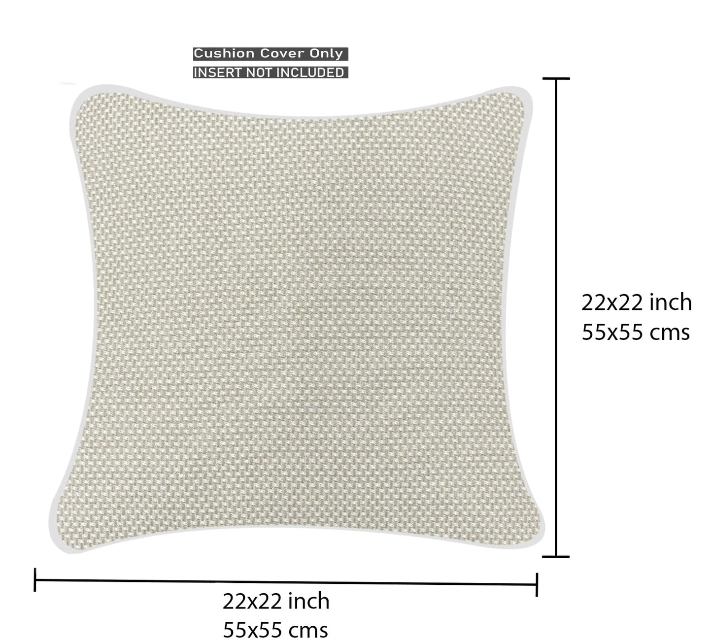 White Cushion Cover 22"x22"