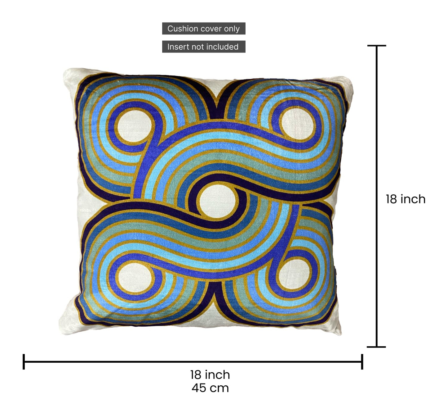 Blue Cushion Cover 18"x18"