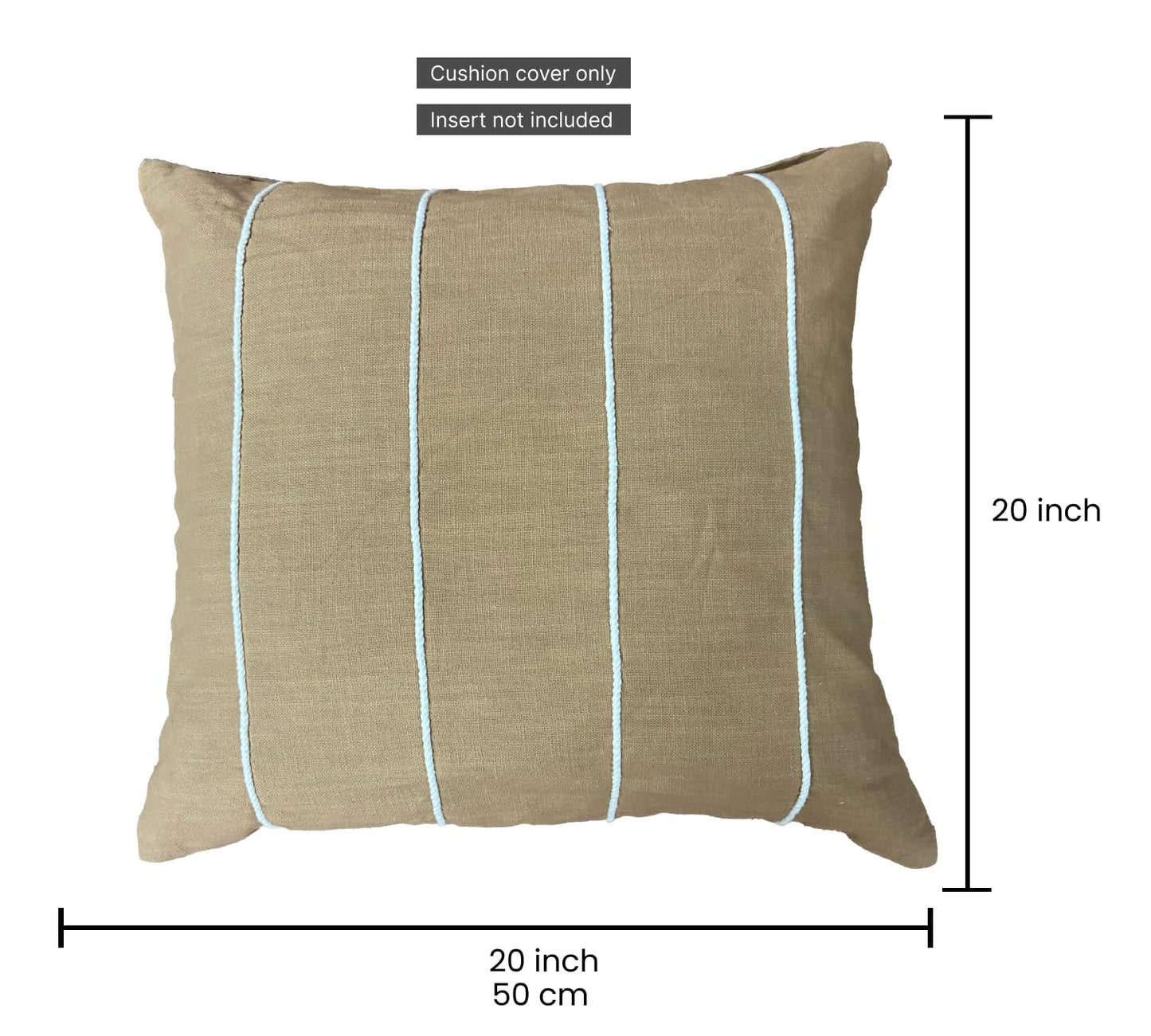 Dusty Beige Cushion Cover 20"x20"