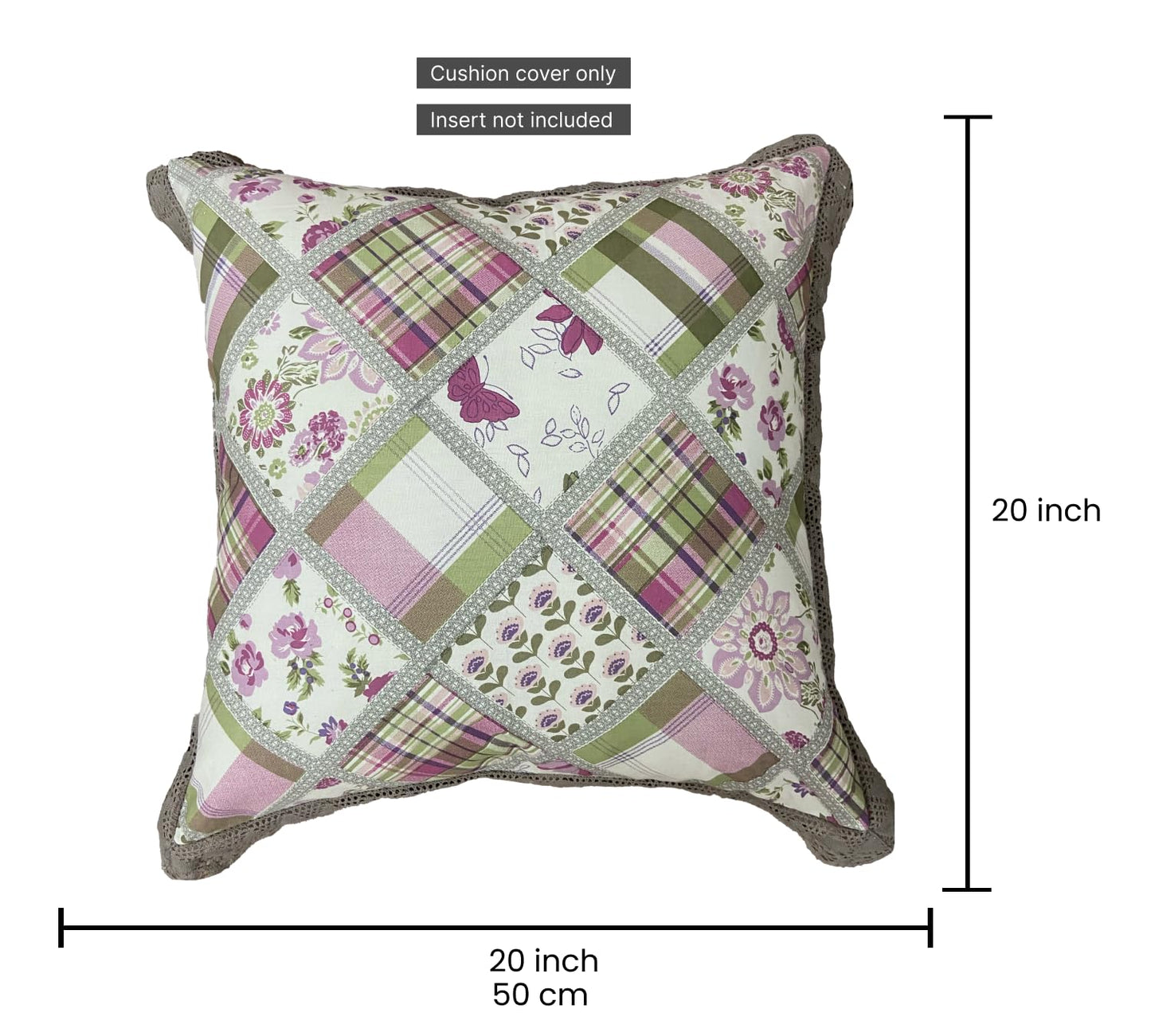 White Multi Cushion Cover 20"x20"