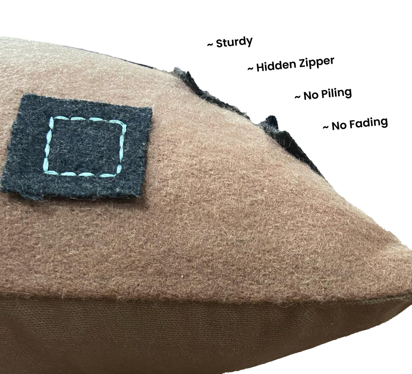 Dark Beige Cushion Cover 16"x16"