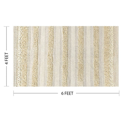 Vintage Cream & Beige Floor Carpet