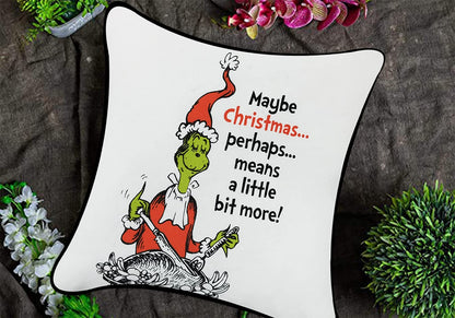Printed White Cushion Cover 16"x16"