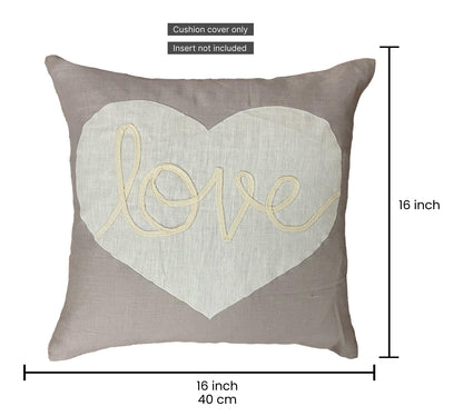 Beige Cushion Cover 16"x16"