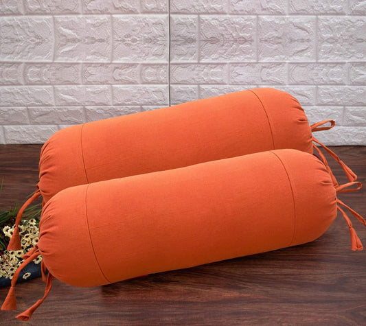 Orange Bolster Cover (Pack of 2)