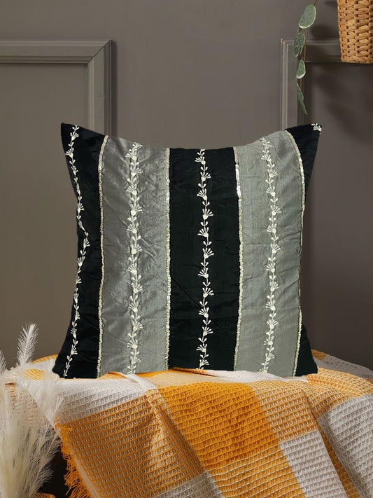 Black & Grey Cushion Cover 16"x16"