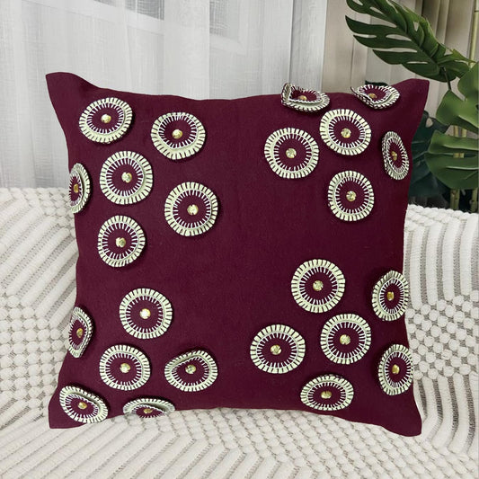 Maroon Cushion Cover 16"x16"