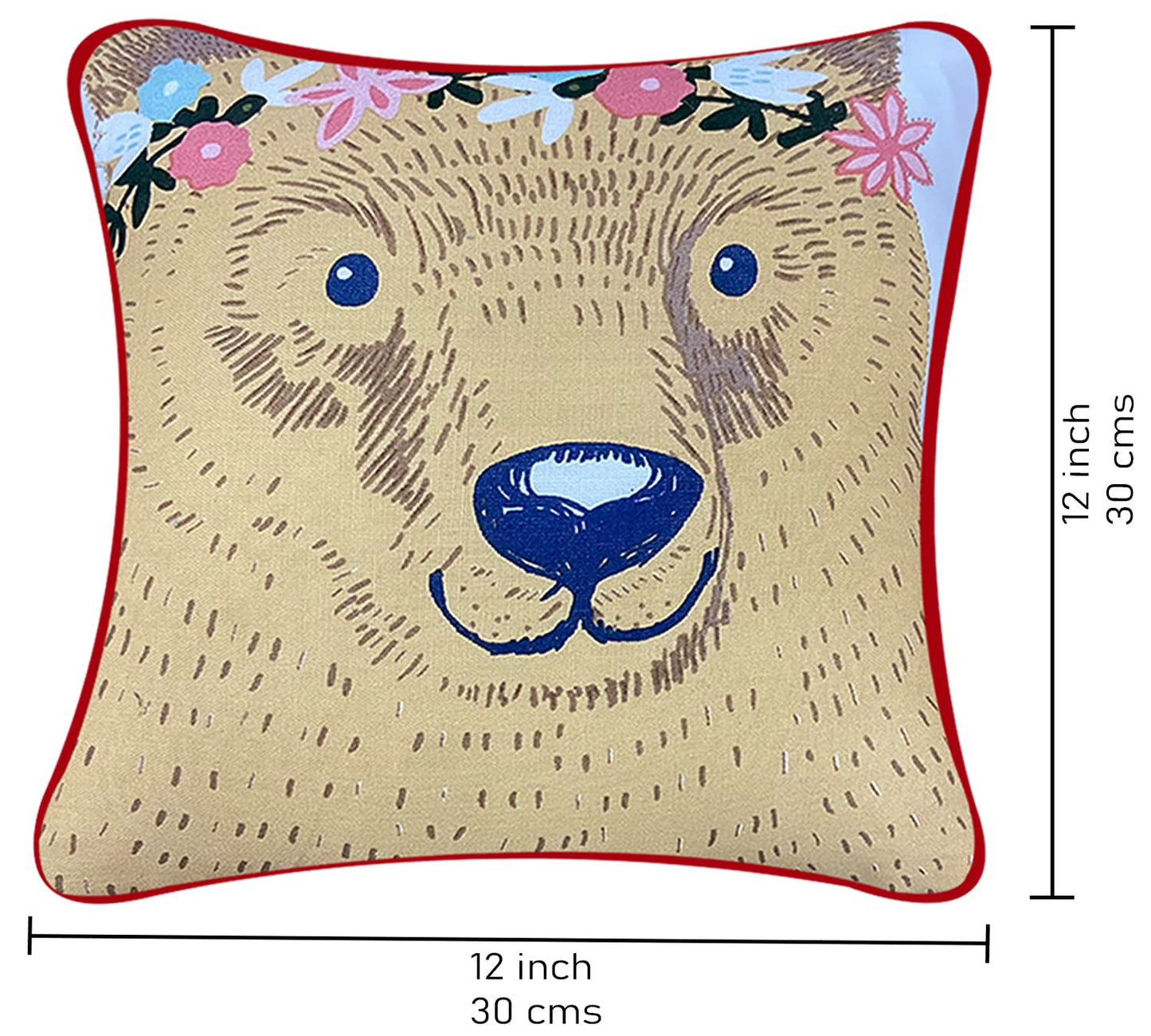 Printed Cushion Covers 12"x12" (Pack of 2)