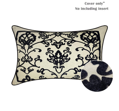 Black & Beige Cushion Cover 21"x27" (Pack of 2)